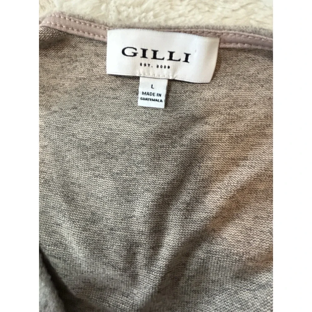 Womens Taupe Long Sleeve Dress Large‎ Ruffled Accents Super Soft! - Picture 8 of 10